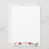 Individuelle Name Wasserfarbe Wildblume Persönlich Einladung (Rückseite)