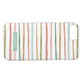 Individuelle Name Wasserfarben Streifen Case-Mate iPhone Hülle (Rückseite (Horizontal))