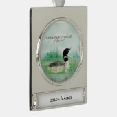 Individuelle Name Wasserfarben - Zitat zu den Natu Banner-Ornament Silber (Rechts)