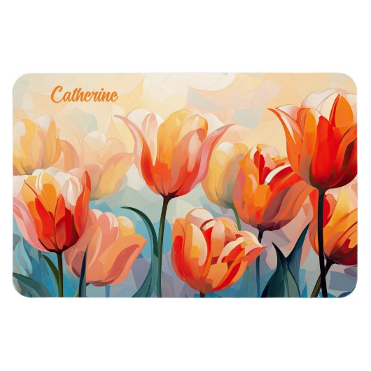 Individuelle Name Wasserfarbene Magnet (Horizontal)