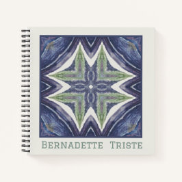 Individuelle Name Wasserfarbenes Abstraktes geomet Notizblock