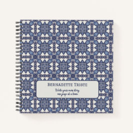 Individuelle Name Wasserfarbenes Abstraktes geomet Notizblock