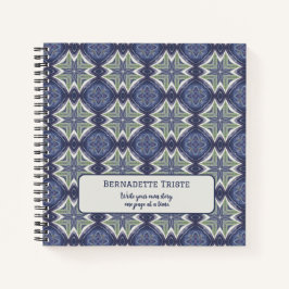 Individuelle Name Wasserfarbenes Abstraktes geomet Notizblock