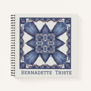 Individuelle Name Wasserfarbenes Abstraktes geomet Notizblock