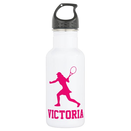 Individuelle Name-Wasserflasche für Tennismädchen Edelstahlflasche (Vorderseite)