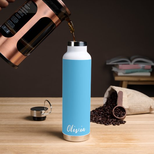 Individuelle Name Wasserflasche Trinkflasche (Kaffee)