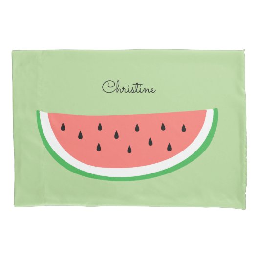 individuelle Name Wassermelone Design Kissenbezug (Vorderseite)