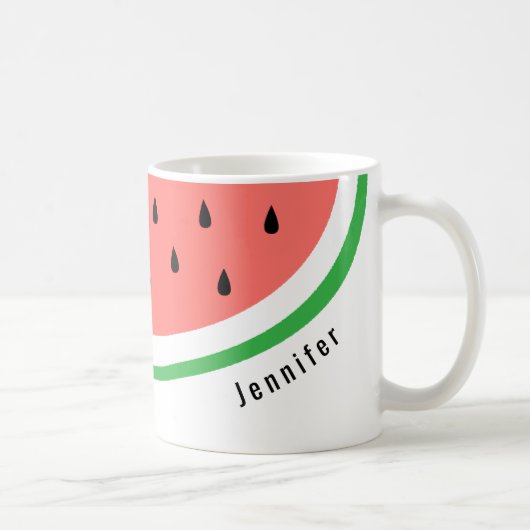 individuelle Name Wassermelone Slice Kaffeetasse (Rechts)