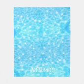 Individuelle Name Wasserrippwasser Textur moderne  Fleecedecke (Vorderseite)