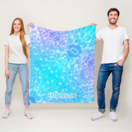 Individuelle Name Wasserrippwasser Textur moderne  Fleecedecke