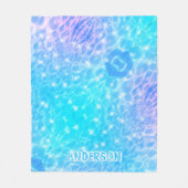 Individuelle Name Wasserrippwasser Textur moderne  Fleecedecke (Vorderseite)