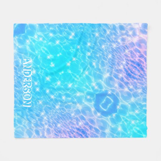 Individuelle Name Wasserrippwasser Textur moderne Fleecedecke (Vorderseite (Horizontal))