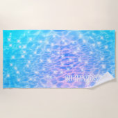 Individuelle Name Wasserrippwasser Textur moderne Strandtuch (Vorderseite)
