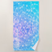 Individuelle Name Wasserrippwasser Textur moderne Strandtuch (Vorderseite)