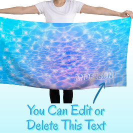 Individuelle Name Wasserrippwasser Textur moderne  Strandtuch