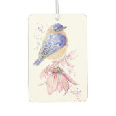 Individuelle Name Watercolor Bluebird Garden Bird Autolufterfrischer (Vorderseite)