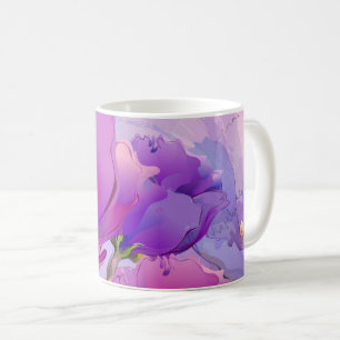 Individuelle Name Watercolor Blumengeschenk Kaffeetasse