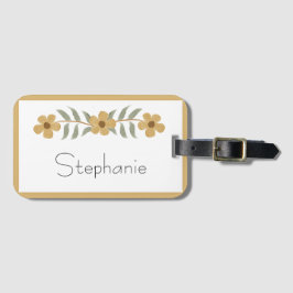 Individuelle Name Watercolor Einfache Blumen Moder Gepäckanhänger