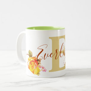 Individuelle Name Watercolor Rose Lugano Unexpecte Zweifarbige Tasse