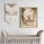 Individuelle Name Watercolor Teddy Bären Kinderzim Poster