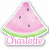 Individuelle Name Watermelon Slice Sticker für Kin (Vorderseite)