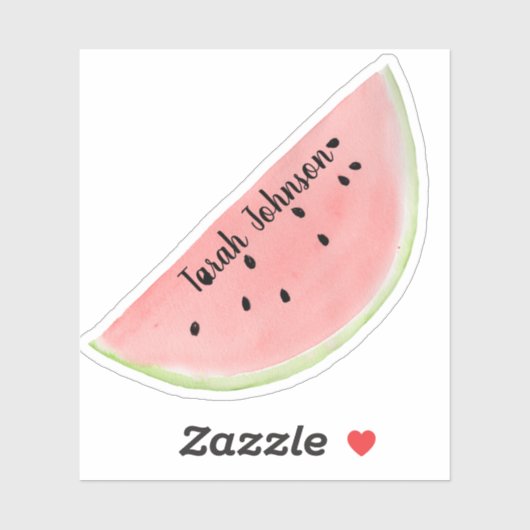 Individuelle Name Watermelon Sticker (Blatt)
