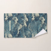 Individuelle Name Waves Muster Badhandtuch Set (Handtuch)