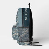Individuelle Name Waves Muster Bedruckter Rucksack (Rechts)