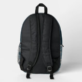 Individuelle Name Waves Muster Bedruckter Rucksack (Rückseite)