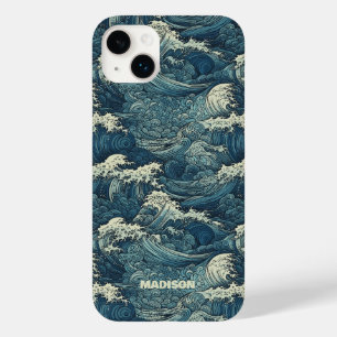 Individuelle Name Waves Muster Case-Mate iPhone 14 Plus Hülle