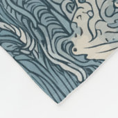 Individuelle Name Waves Muster Fleecedecke (Ecke)