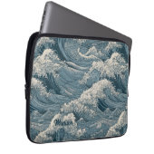 Individuelle Name Waves Muster Laptopschutzhülle (Vorne Rechts)