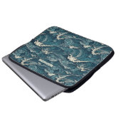 Individuelle Name Waves Muster Laptopschutzhülle (Vorne Knopf)