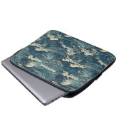 Individuelle Name Waves Muster Laptopschutzhülle (Vorne Knopf)