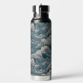 Individuelle Name Waves Muster Trinkflasche (rechts)