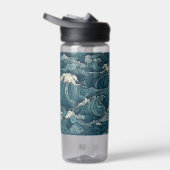 Individuelle Name Waves Muster Trinkflasche (Rechts)