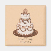 Individuelle Name Wedding Cake Magnet (Vorne)