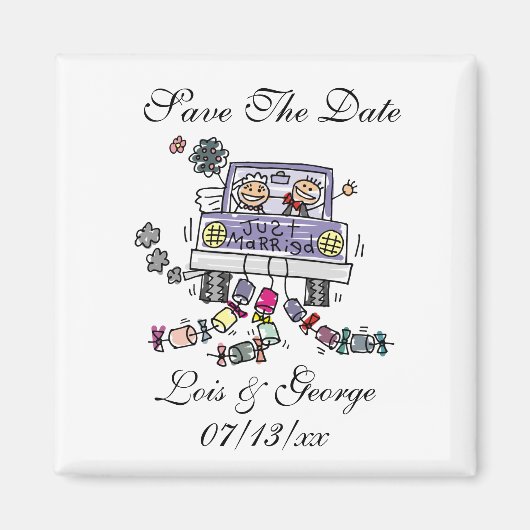 Individuelle Name Wedding Save the Dates Magnet (Vorne)