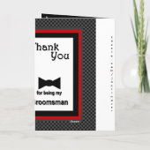 Individuelle Name Wedding Trauzeuge Vielen Dank Dankeskarte (Rückseite)