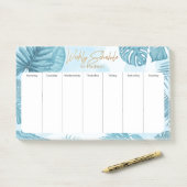 Individuelle Name Weekly Planner Post-it Klebezettel (Auf Schreibtisch)