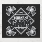 Individuelle Name Weightlift Zuhause Crossfit Gym Bierflaschenetikett (Einzelnes Label)