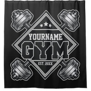 Individuelle Name Weightlift Zuhause Crossfit Gym Duschvorhang