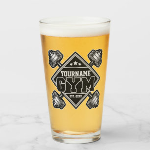 Individuelle Name Weightlift Zuhause Crossfit Gym Glas