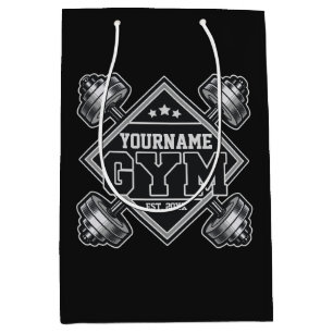 Individuelle Name Weightlift Zuhause Crossfit Gym Mittlere Geschenktüte