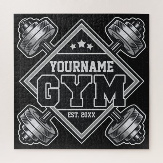 Individuelle Name Weightlift Zuhause Crossfit Gym Puzzle (Vertikal)