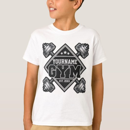 Individuelle Name Weightlift Zuhause Crossfit Gym T-Shirt (Vorderseite)