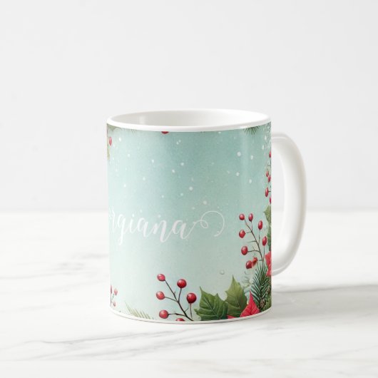 Individuelle Name Weihnachten Kaffeetasse (VorderseiteRechts)