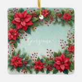 Individuelle Name Weihnachten Keramikornament (Vorderseite)