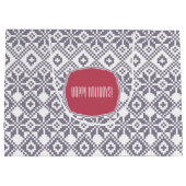 Individuelle Name Weihnachten Nordic Snowflake Mus Große Geschenktüte (Rückseite)