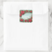 Individuelle Name Weihnachten Quadratischer Aufkleber (Tasche)